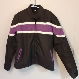 HOUSE OF LEATHER CORDURA WATERPROOF WOMENS MOTO CORDURA BIKER JACKET SIZE 2XL